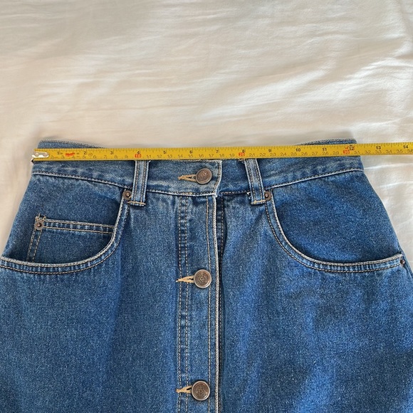 Vintage Button Denim Maxi Skirt - Picture 6 of 8